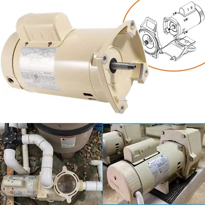 SP-AUTO 355010S Pool Pump Motor 1HP for Pentair WhisperFlo WFE-4/26 SuperFlo SF-N1-1-AE