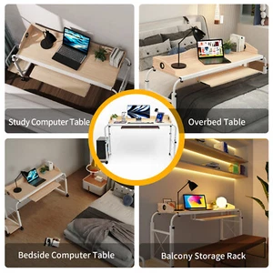 Home Office Desk,Mobile Adjustable Height&Width Cross-bed Stretchable Lazy Desk - Picture 1 of 24