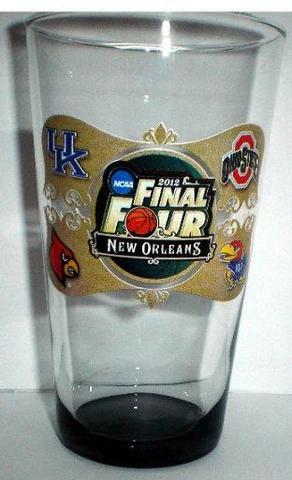 2012 FINAL FOUR KENTUCKY WILDCATS  Louisville CARDINALS Jayhawks PINT GLASS Cover