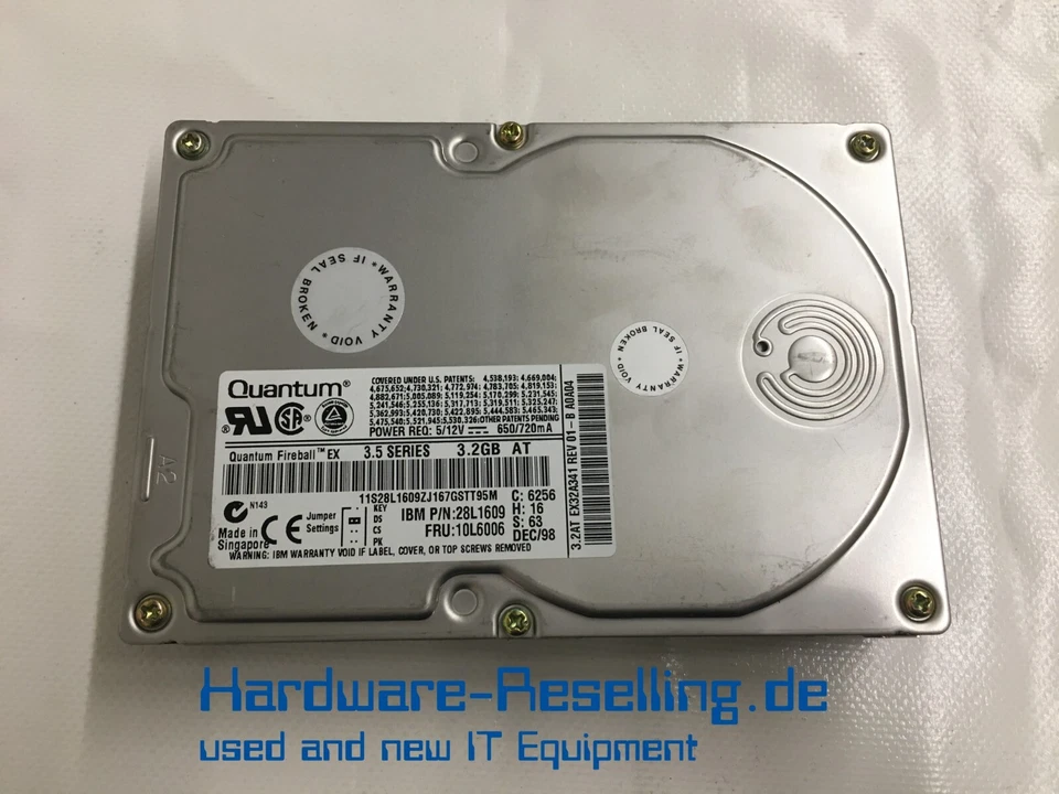 Quantum Fireball EX 3.2GB IDE 3,5" HDD PATA IBM 28L1609 EX32A012 10L6006 - Bild 1 von 1