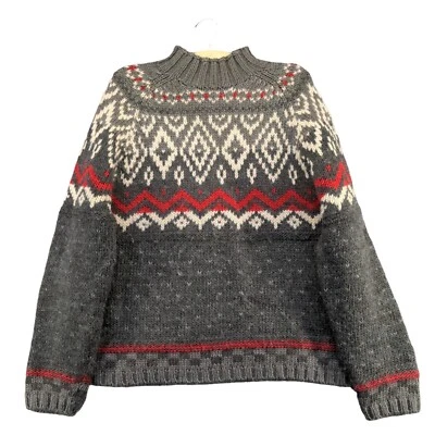 Мужской пуловер Marsh Landing вязаный свитер серый большой с длинным рукавом аргайл ложный вырез - Изображение 1 из 4