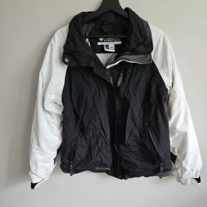 Columbia Interchange Womens Size Medium White and Black Rain Jacket/Windbreaker - Picture 1 of 8