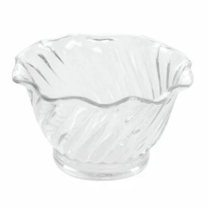 Plato de postre de tulipán Carlisle 453007 5 oz plástico transparente SAN - ESTUCHE DE 24 - Imagen 1 de 2