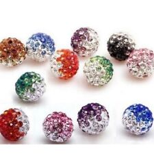 100pcs/lot 10mm micro pave mixed Gradual Change shamballa Beads Disco Ball