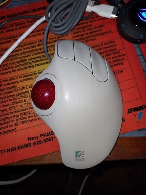 Logitech Trackman Marble PS2 Trackball Mouse M/N: T-CH11. CLEANED AND TESTED - Image 1 of 2