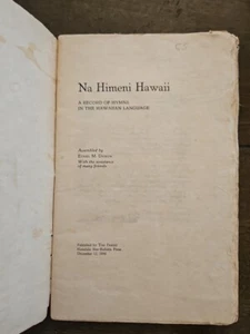 Rare Book 1935 NA HIMENI HAWAII; HYMNS IN THE HAWAIIAN LANGUAGE BY DAMON - Picture 1 of 7