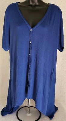 Camisa Blusa Top August Seda Mujer Talla M Mediana Radiante Azul Real NUEVA Foto 1 de 4