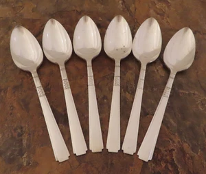 Oneida Capri Set 6 Teelöffel 1881 Rogers Vintage Silber Teller Besteck Lot F - Bild 1 von 5