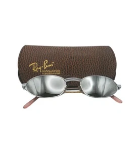 Vintage 90er Bausch & Lomb Pink Ray Ban Rituale W2551 Sonnenbrille glänzend silber - Bild 1 von 8