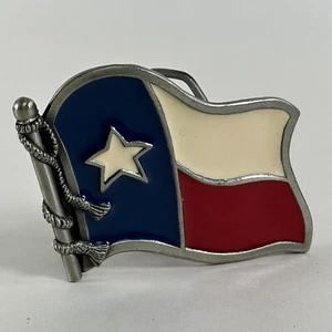 1981 Texas Flag Pewter Enameled Great American Buckle Co. Chicago - Picture 1 of 8