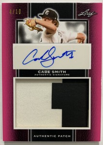 2019 CADE SMITH LEAF PG NATIONAL SHOWCASE PATCH AUTO 04/10