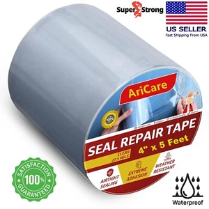 Flex Waterproof Tape Rubberized Tape 4" X 5Ft Heavy Duty Repair Seal Patch Clear - Picture 1 of 8