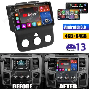 FOR 2013-2019 DODGE RAM 1500 2500 3500 9" ANDROID 13 CAR RADIO STEREO GPS NAVI - Picture 1 of 18