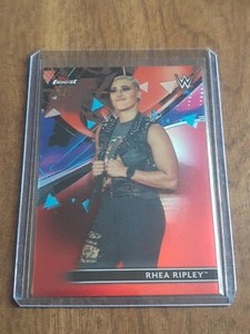 2021 Topps Finest WWE RHEA RIPLEY RED REFRACTOR #d 3/5