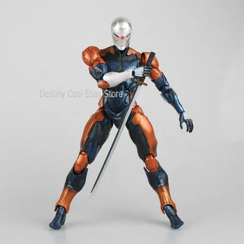 Deep Blue PLAY ARTS Metal Gear Solid Gray Fox PVC Action Figure Model Toys 28CM Cover