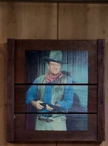 John Wayne wooden picture - Picture 1 of 1