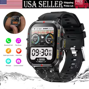Military Smart Watch for Men Answer/Make Calls Rugged Heart Rate Fitness Tracker - Picture 1 of 12