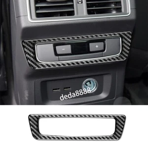Carbon Fiber Rear Air Conditioning Adjustment Panel Trim For Audi Q5 Q5L 2018-23 - Picture 1 of 10