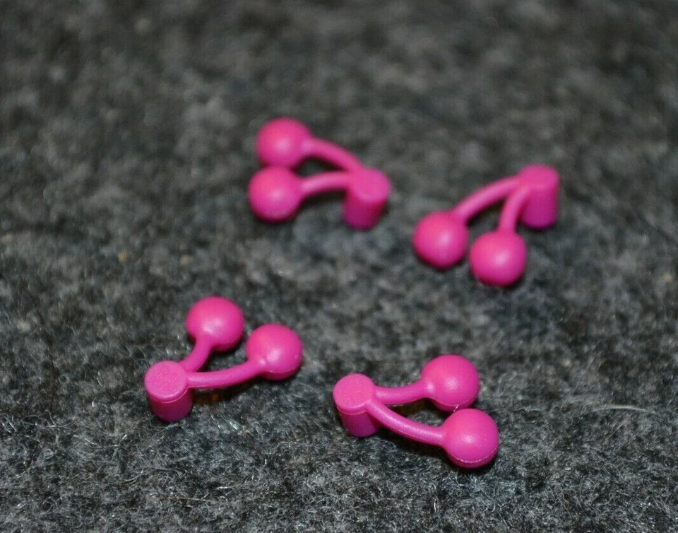 4 ~ Reddish Violet Cherry Food Items ( Minifigure Accessories ) New Lego Bricks - Image 1 of 1