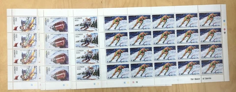 Uganda 1997 - WINTER OLYMPICS '98 - Set of 4 Sheets of 20 (Scott #1500-3) - MNH Cover