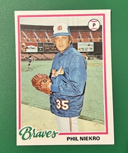 1978 TOPPS BASEBALL PHIL NIEKRO #10 BRAVES NMMT/MINT