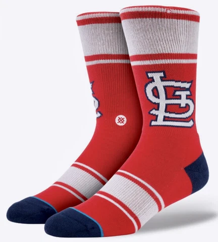 STANCE MLB St Louis Cards Red White Blue Crew Socks Mens Sz L / XL Fits 9-13 Cover