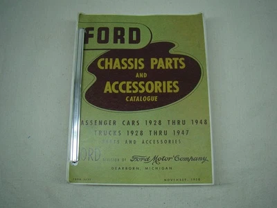 Ford Concesionario Chasis Piezas y Accesorios Libro Catálogo 1928-48 Coches 28-47 Camiones Foto 1 de 4
