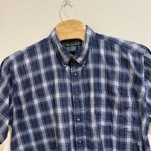 Knights of Round Table Mens 3X Plaid Short Sleeve Button Down Shirt - Picture 1 of 7
