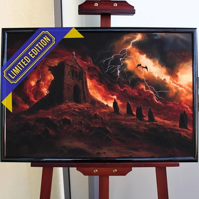 Ritualsturm Lovecraft Okkult Kirche Kunstdruck Giclée Ltd.Ed.50 signiert 60x40cm - Bild 1 von 4