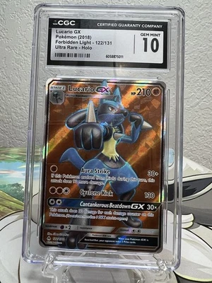Lucario GX 122/131 CGC 10 Gem mint 💎 - SM-Forbidden Light - SUPER LOW POP!!! - Image 1 of 4