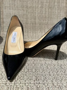 Jimmy Choo Negro charol punta punta bomba infierno (3,5”) - Imagen 1 de 12