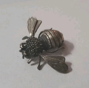 Vintage Sterling Silber Biene Anstecknadel Brosche - Bild 1 von 8