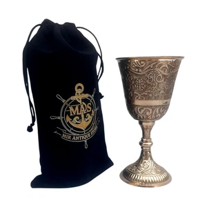 Mittelalter Königskelch Weinkelch 1 Stück | Vintage Tasse & Glas mit Samt Geschenketui - Bild 1 von 6