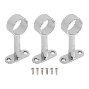 Chrome Centre Bracket for Wardrobe Rail Rod 25mm Diameter Reliable Performance - Picture 1 of 36