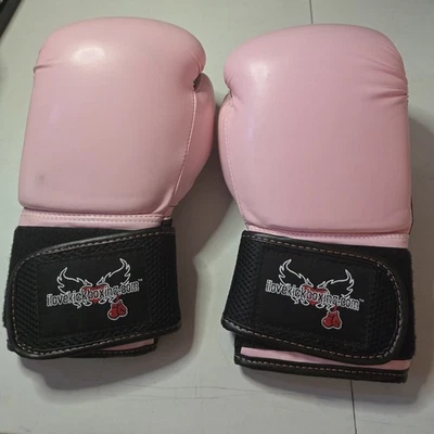 Guantes de boxeo Century Pink I Love Kick Boxing adulto 12 oz defensa personal adulto Foto 1 de 4