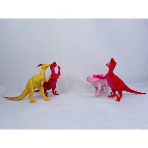 ANKYO Dinosaurier Vintage Kunststoff Figuren 4 Stück Konvolut Spielzeug Mehrfarbig - Bild 1 von 8