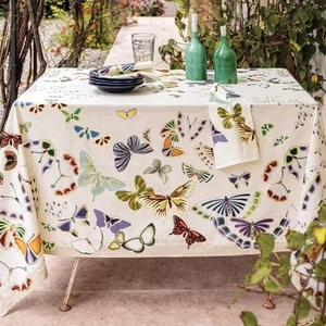 Mantel rectangular de algodón con estampado digital TAG HOUSE Mariposa - Imagen 1 de 1