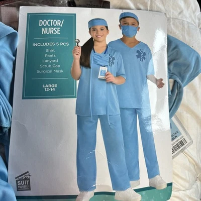 Nuevo Disfraz de Halloween Doctor Enfermera Niño Talla Grande L 12-14 Años NUEVO Foto 1 de 4