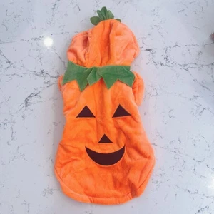 Kürbis Hund Kostüm Hoodie - weiches Fleece Haustier Outfit für Halloween - Bild 1 von 13