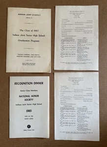 Indiana Joint High School Pennsylvania 1965 Graduation Programs - Picture 1 of 12