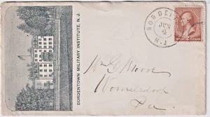 Bordentown Military Institute NJ Illust advt cover Bordentown NJ cancel (g171) - Picture 1 of 2