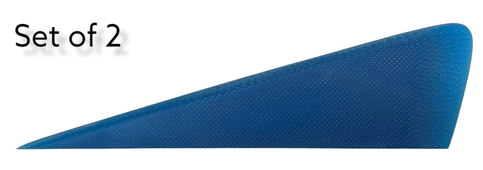 Pacific Vibrations BONZER Surfboard RUNNERS (2) - GLASS ON SOLID GLASS Blue