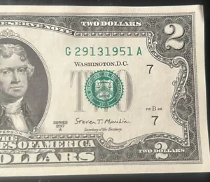 $ 2 ausgefallene Seriennummer nachlaufend Geburtstag Jahresnote 1951 G29131951A Serie 2017A - Bild 1 von 3