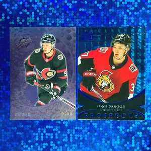 2022 Metal Josh Norris Purple /199 #40 & 2020 Prospects Star Sapphire #PP-26 RC - Picture 1 of 7