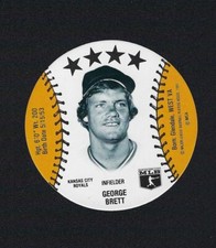 1981 MSA Mini Blank Back Discs GEORGE BRETT Kansas City Royals MINT