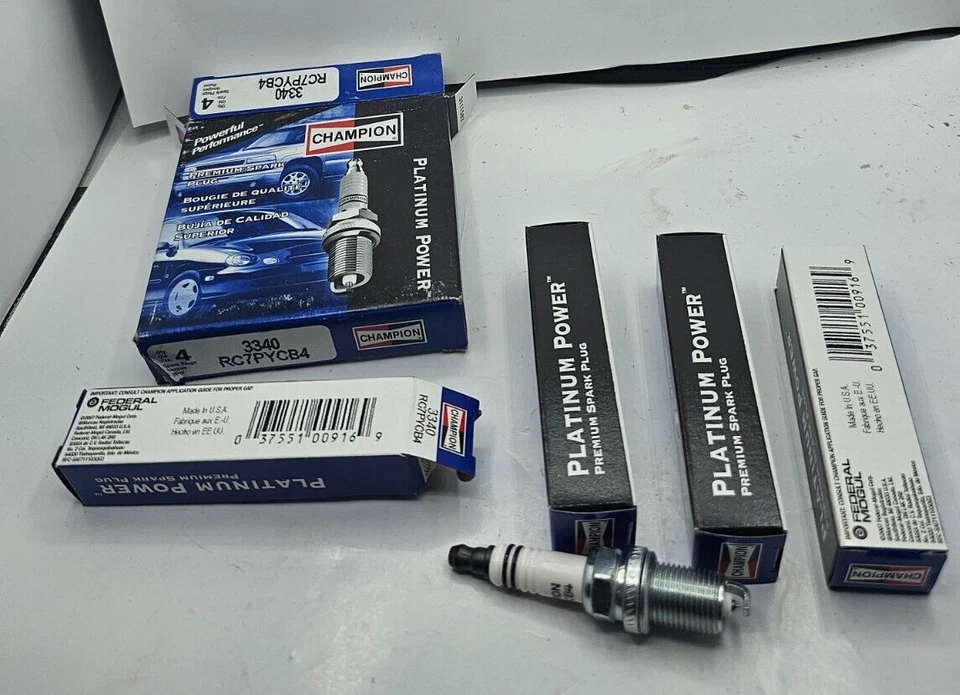 (QTY 4) Champion Platinum Spark Plug 3340 RC7PYCB4 for 2009 Honda S2000 - Image 1 of 4