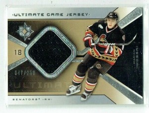 04-05 UD Upper Deck Ultimate  Marian Hossa  /250  Jersey  HOF