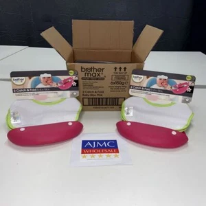 6x Brother Max Catch and Fold baberos para bebés y Crumb Catcher BPA Free Waterproof - Imagen 1 de 1