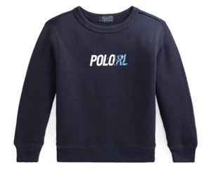 NEW Nwt Ralph Lauren Polo Boys Navy Blue Fleece Graphic Sweatshirt Size 5 $49.50 - Picture 1 of 2