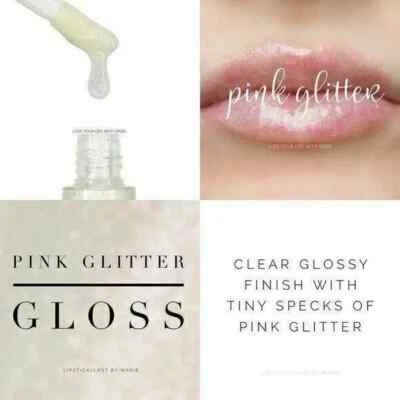 LipSense Pink Glitter Gloss Lip Gloss Sealed Full Size Moisturizing By SeneGence